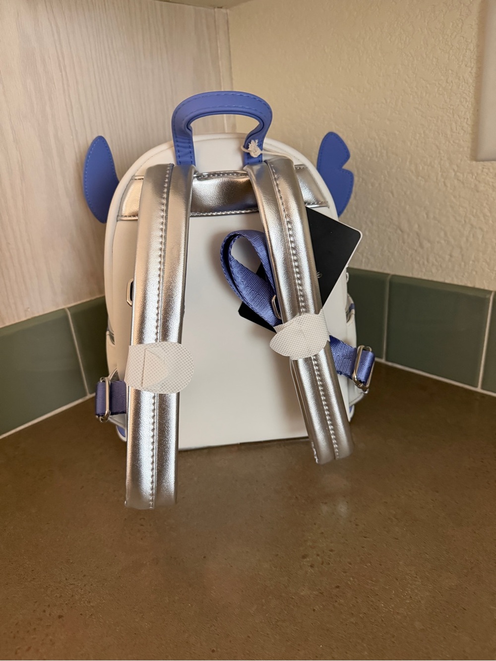 Loungefly Stitch Space Helmet Mini Backpack - White, Blue & Purple - Picture 3 of 4